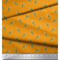 thumbnail image 3 of Soimoi Moss Georgette Fabric Dot & Parrot Bird Printed Fabric 1 Yard 42 Inch Wide, 3 of 3