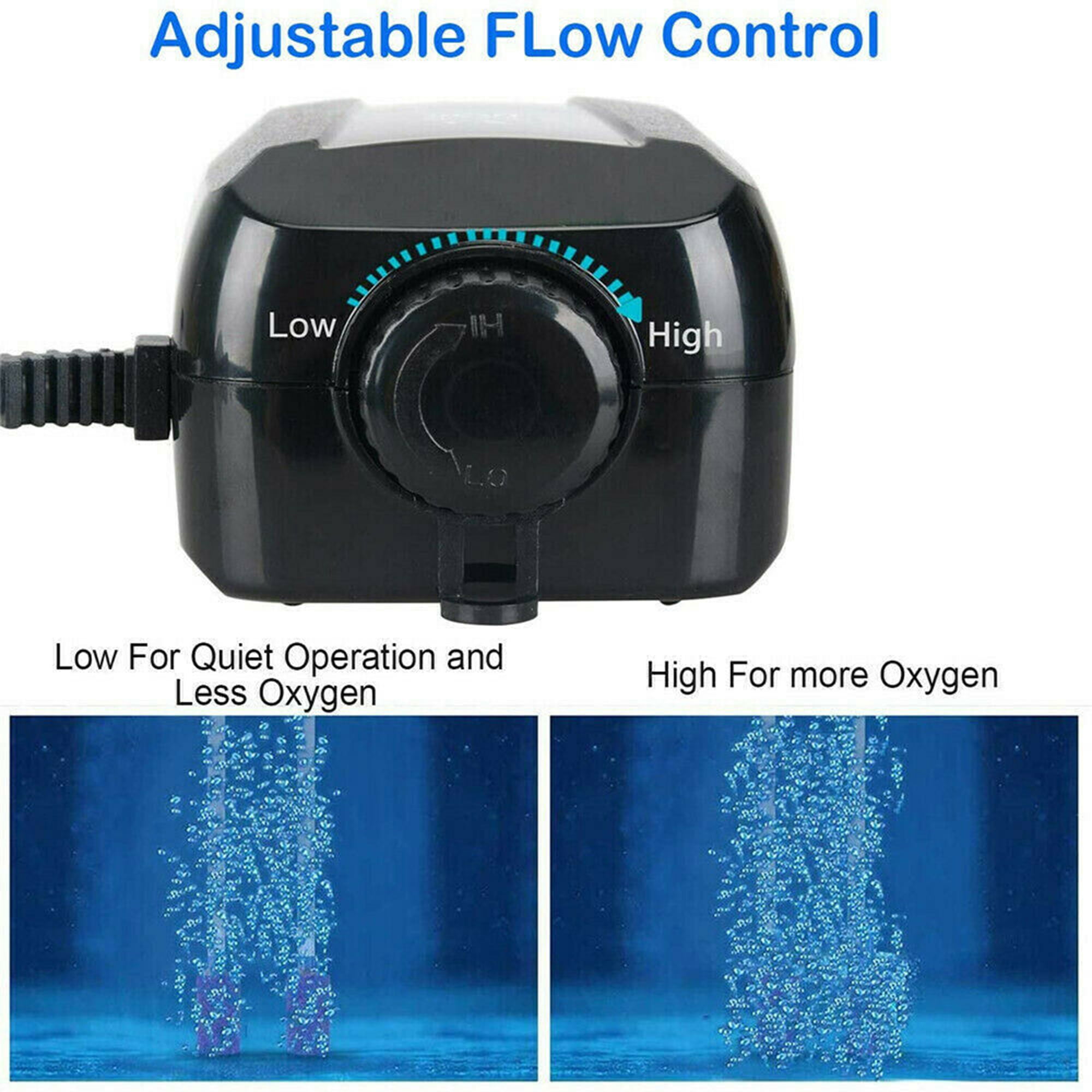 ALING Dual Outlet Aquarium Air Pump,Quiet Mini Air Pump For Aquarium Fish  Tank Oxygen Pump Hydroponic Oxygen Fish Tank Bubbler Adjustable Air  Valve-Silent Energy Saving 