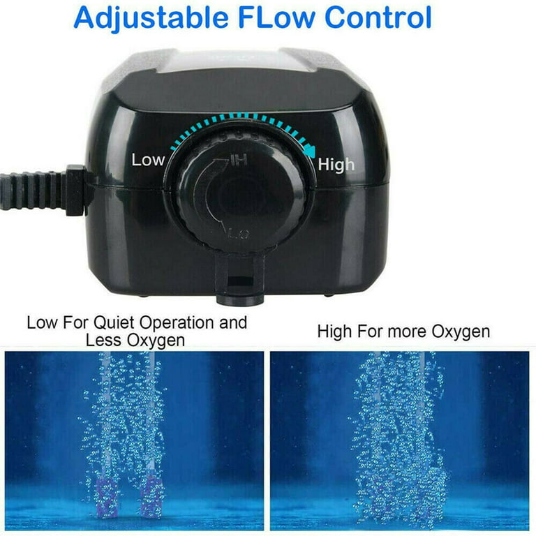 ALING Dual Outlet Aquarium Air Pump,Quiet Mini Air Pump For