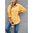 thumbnail image 4 of Solid Color Distressed Jacket, Yellow, Large, 4 of 5