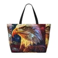 thumbnail image 2 of Honeii Geometric American Bald Eagle for Tote Bag with Adjustable Strap,Beach Bag, Waterproof Sandproof Beach Tote Bag, Large Capacity Foldable Beach Bags, 2 of 7