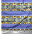 thumbnail image 1 of Soimoi Velvet Fabric Stripe & Moroccan Kaleidoscope Print Fabric by Yard 58 Inch Wide, 1 of 1