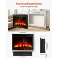 thumbnail image 4 of VEVOR 35in Electric Fireplace Insert Wall Recessed Heater 750W 1500W Remote, 4 of 9