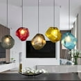 LOPNGLG Simple Stone Glass Pendant Light Colorful Indoor G4 LED Lamp