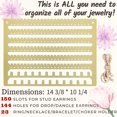 thumbnail image 4 of Jewelry Organizer Set Unfinished Wall Mount Earring Holder Jewelry Display Stand, 4 of 10