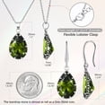 thumbnail image 2 of Linawe Imitation Diamond Crystal Costume Jewelry Set for Women, Silver, Peridot Green, 2 of 6