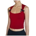 thumbnail image 2 of Ticikt Women's Quick-Dry Fitness Camisole with Supportive String Design for Running and Wear,Color:Red, 2 of 6