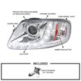 thumbnail image 3 of Spec-D Tuning Chrome Projector Headlights w/ LED Strip Compatible with 1997-2003 Ford F150, 1997-2002 Ford Expedition, 2004 Ford F150 Heritage, Left + Right Pair Headlamps Assembly, 3 of 7