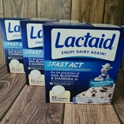 LACTAID Fast Act Chewables Vanilla Twist 32 Tablets (Pack of 3)