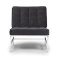 thumbnail image 3 of SD Studio Designs Chaise d'Appoint en Velours Ashlar avec Cadre en Acier - Brun Vison, Chrome, 3 of 7