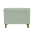 thumbnail image 5 of HomePop Dinah Storage Ottoman, Sage Mini Grid Pattern, 5 of 10