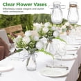 thumbnail image 2 of 12 Pcs Plastic Bud Vases, Clear Hydroponic Vases with Jute Twines & Wrapping Ribbon, Bulk Flower Vases for Centerpieces, Plant Containers for Flower Arrangement and Decoration, 2 of 5