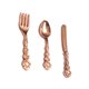 thumbnail image 5 of Cubiertos de imitación Bewildely 3 piezas tenedor cuchara cocina Oro rosa 10Conjunto, 5 of 6