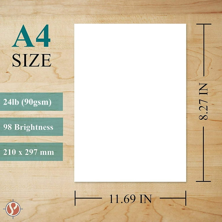 Lot de 100 feuilles de papier kraft A4 - 120 g - 21 x 29,7 cm - format DIN  - papier
