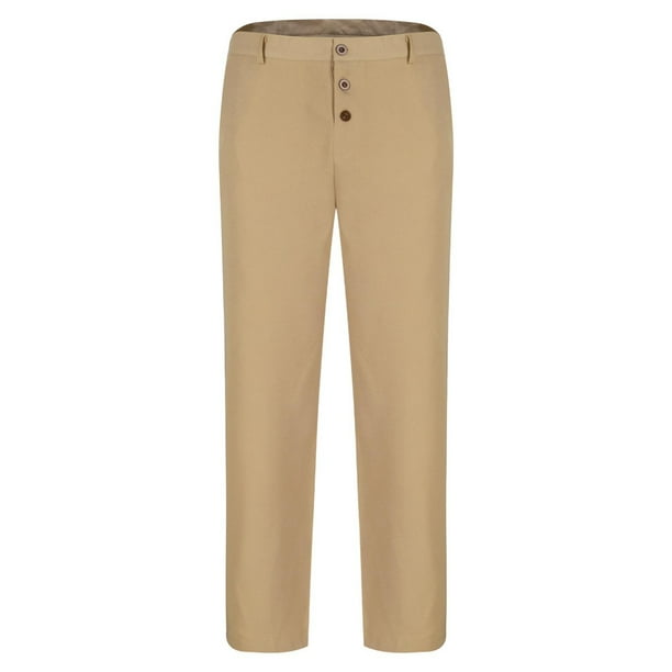 Men's Classic Fit Dress Pants Pleated Flat Front Straight Leg