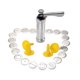 thumbnail image 5 of unbranded Pistola Para De Galletas Y Pasteles Con 20 Discos Y 4 Puntas De Aluminio Plateado, 5 of 8