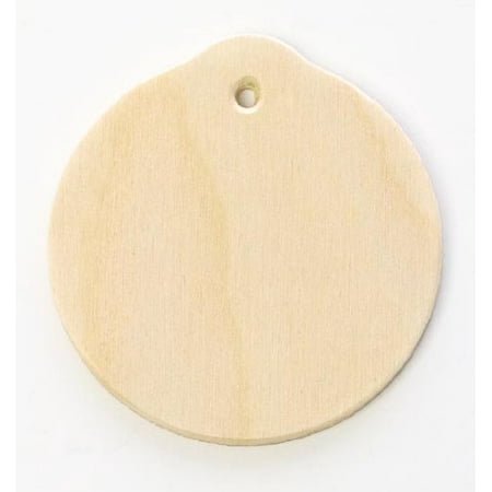 Unfinished Wood Christmas Ornaments Package of 24 Unfinished Round Wood Christmas Ornaments - Ready to Be Painted and Decorated ()