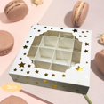 thumbnail image 3 of 3 Piezas Cajas de Regalo de Papel Suministros para Fiestas Caja de Cupcakes Caja de Cajas de Caja de Dulces para , Mármol estrella Gloria Cajas de dulces, 3 of 9