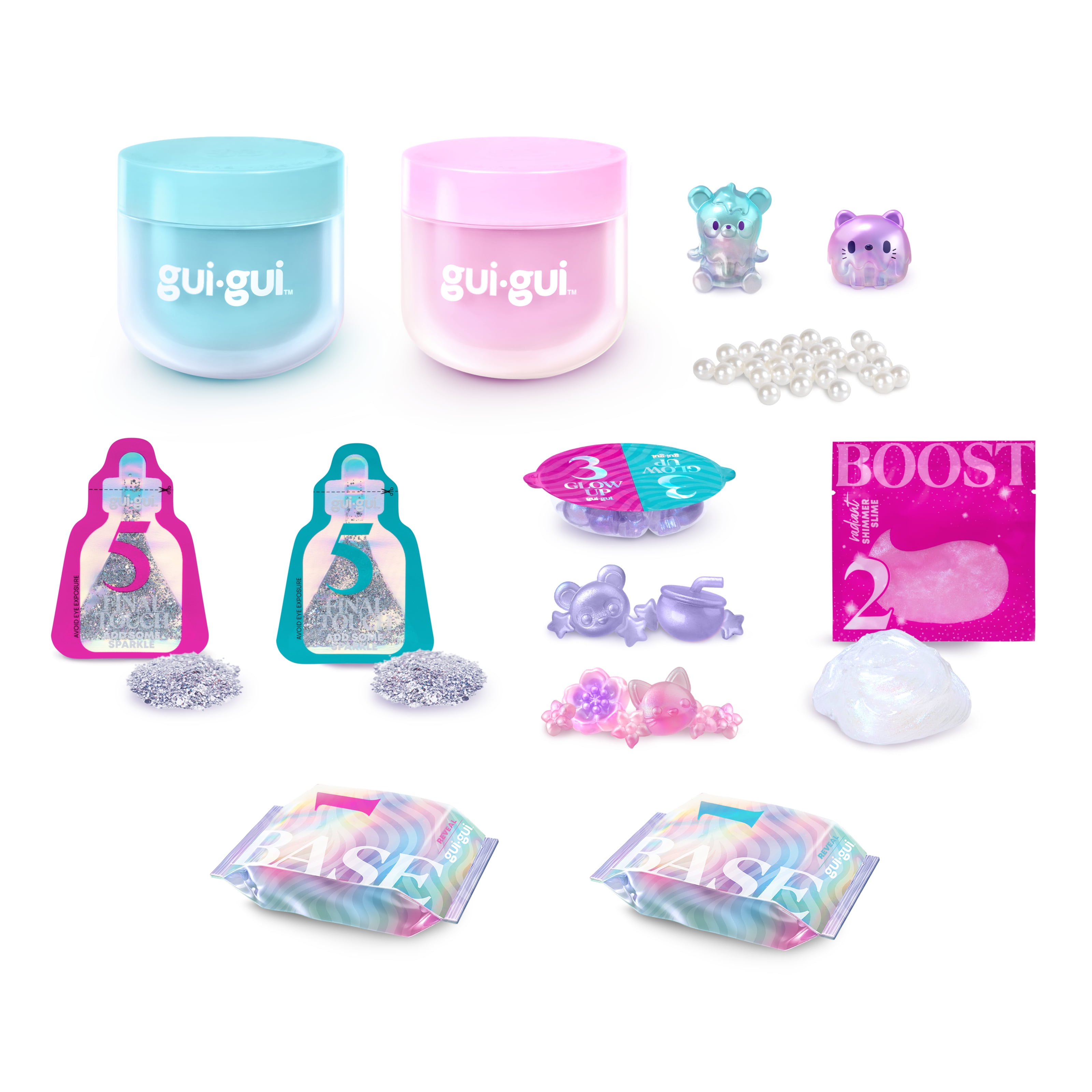 Gui Gui Shimmer Deluxe Duo Pack, 2 Iridescent Slimes, Level up Your Slimes,  Ages 6+