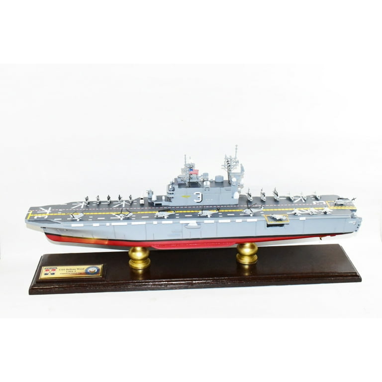 USS Belleau Wood LHA 3 24 inch Model,,Navy,Scale Model,Mahogany