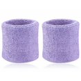 thumbnail image 1 of 2Pcs Sports Wristband Solid Color Absorbent Cotton Breathable Quick Dry Sweatband for Tennis, 1 of 11