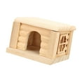 thumbnail image 4 of Casa de madera para hámster con ventana, suministros de paisajismo, escondite para hámster, hábitats de conejos para ratas, hámster enano, animales, 4 of 8