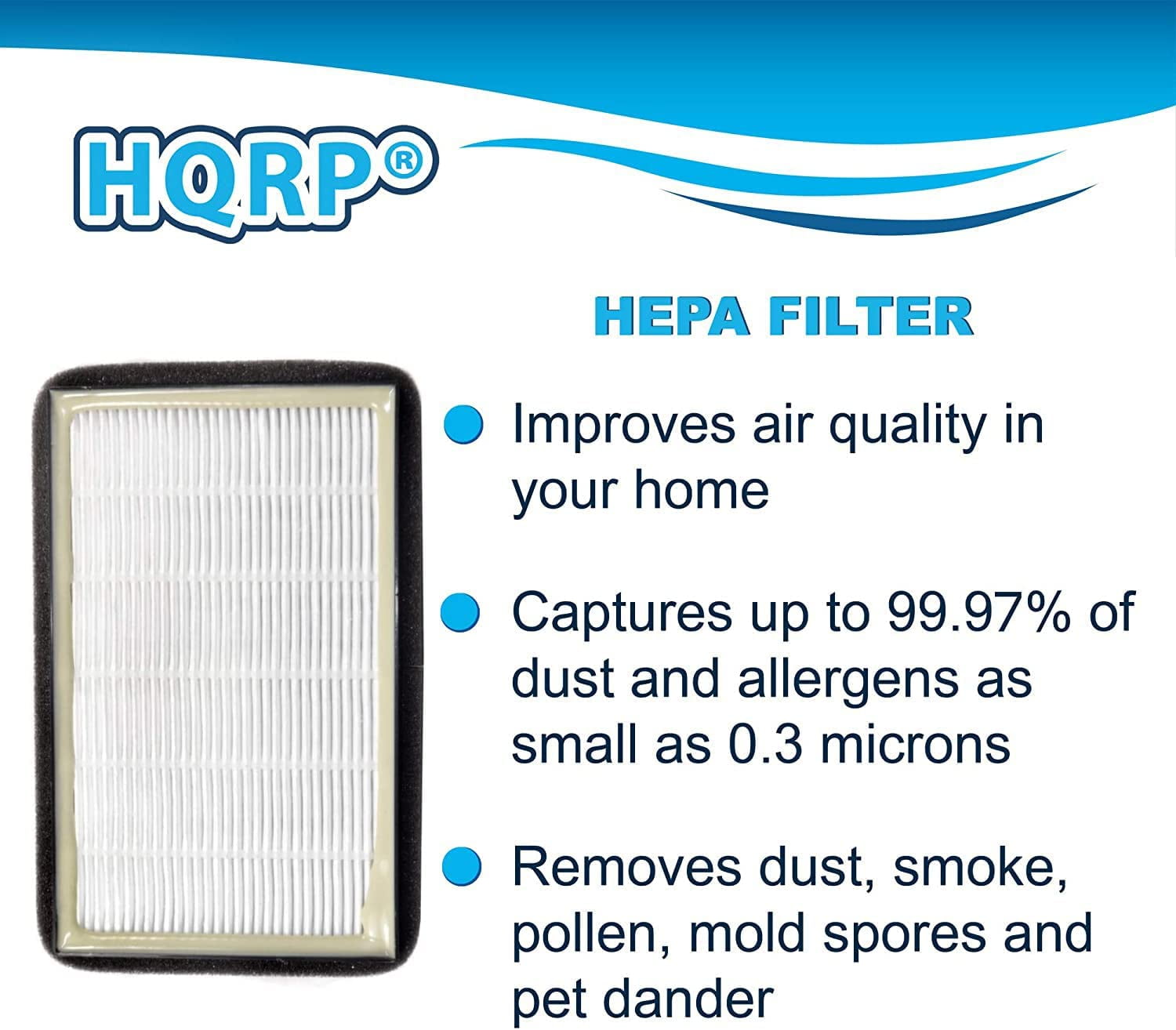 HQRP 4-pack HEPA Filter A for GermGuardian FLT4010 Replacement fits AC4010 / AC4020 series Germ Guardian Table Top Air Purifiers