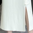 thumbnail image 5 of BEAUKEY Midi Skirt For Women Side Slits Straight Skirt Chinese Pearl Buckle Knitted Skirt, 5 of 6