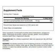 Swanson Sunactive Non-Irritating Iron 15 Milligrams 90 Capsules (2 Pack)