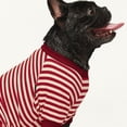 thumbnail image 3 of Pijama para perro Fitwarm XL, tela gofrada a rayas rojas y blancas, 3 of 7