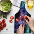 thumbnail image 3 of Outer Space Cutting Board, Stars and Dusty Gas Cloud in Planetary Cosmos Universe Print, Decorative Tempered Glass Cutting and Serving Board, Wine Bottle Shape, Purple Pink Navy, by Ambesonne, 3 of 5