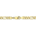 thumbnail image 4 of 10K Yellow Gold bracelet Figaro chain Concave 24 in 4.5 mm, 4 of 5
