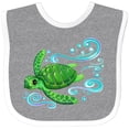 thumbnail image 3 of Inktastic Sea Turtle Swimming Boys or Girls Baby Bib, 3 of 4