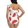 thumbnail image 5 of Honeii Watermelon for women's one-piece swimsuit featuring a chic one-shoulder design experience elegance and style in the water-Large, 5 of 6