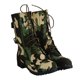 thumbnail image 5 of NECHOLOGY Botas Mujer Adulto Femenino Zapatos Botines de mujer Bota de combate militar de con cordones en el tobillo con forro de invierno para mujer (Green, 6), 5 of 6