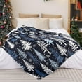 thumbnail image 4 of Christmas Throw Blanket Winter Snowflake Christmas Tree Blankets Ultra Soft Farmhouse Pine Tree Flannel Fleece Throw Warm Cozy Holiday Fuzzy Plus Gift Cabin Blanket for Bed Sofa, 50" X 60", 4 of 7