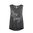thumbnail image 1 of Thread Tank Yes Day Women's Sleeveless Muscle Tank Top Charcoal 2X-Large, 1 of 3