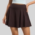 thumbnail image 2 of mgoYE Tennis Skirts for Women Ruffle Yoga Skirt Athletic Shorts for Women - High Waisted Flowy for Workout Running Tennis with Pocket(Coffee,L), 2 of 6