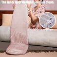thumbnail image 5 of Soft Velvet Long Body Pillow for Adults | 70cm Side Sleeper Pillow | Leg Spacer & Sofa Cushion | Hotel Grade Support | Multiple Colors, 5 of 6
