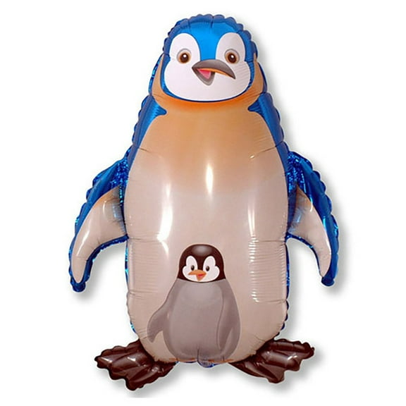 39 inch Penguin - Blue Foil Mylar Balloon - Party Supplies Decorations