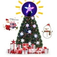 thumbnail image 3 of Gymax 6' Pre-Lit Multi-Color Lights Fiber Optic Artificial Christmas Tree with Snowflakes, 3 of 10