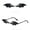 D, variant on Under $5 Wing Sunglasses for Women Colorful Transparent Novelty Party Sun Glasses Goth Rave Club Photo Booth Eyewear Rimless Frameless