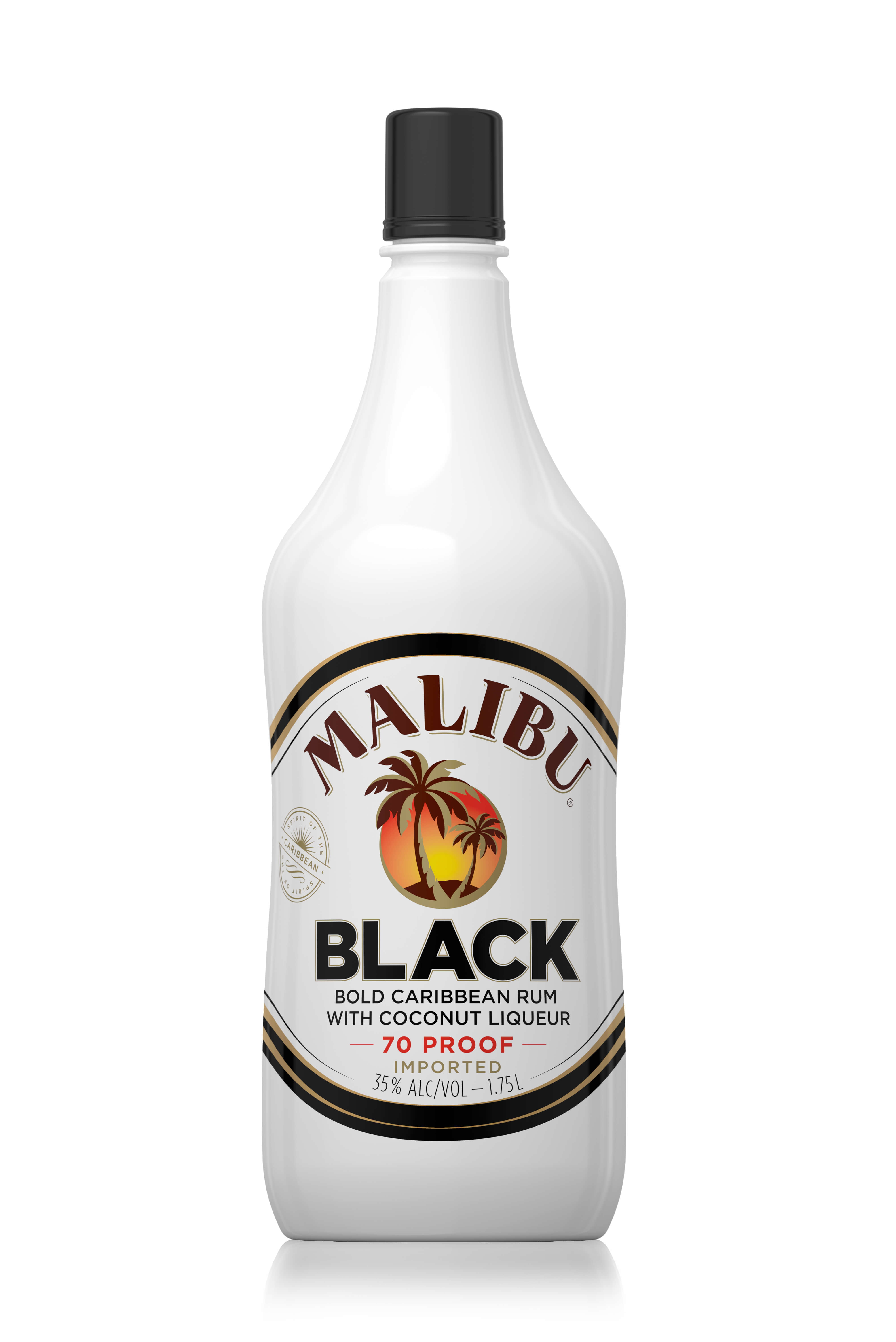 Malibu Rum Caribbean Black 1.75L Bottle - Walmart.com - Walmart.com