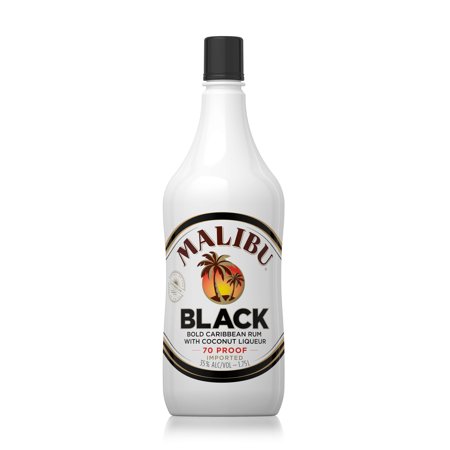 Malibu Rum Caribbean Black 1.75L Bottle - Walmart.com
