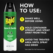 Raid House & Garden Insect Killer, Indoor & Outdoor Bug Spray Won't Harm Plants, 11 oz