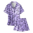thumbnail image 5 of Pyjamas en Satin pour Garçons Imprimé Manches Courtes Ensemble de Pyjamas Classiques pour Filles Taille 2-3 Ans Garçons Filles Mode, 5 of 5