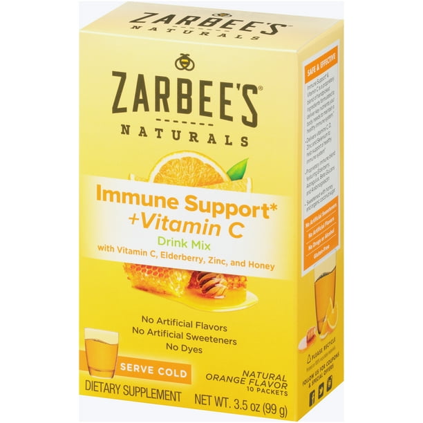 Zarbee's Naturals Immune Support* & Vitamin C Drink Mix with Zinc and