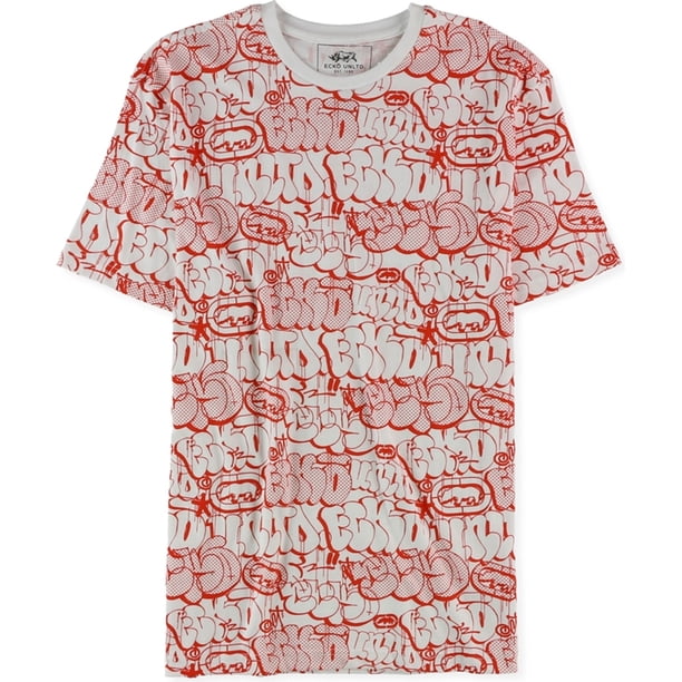 Camiseta gráfica Ecko Unltd Bubble Graffiti para hombre blanca extragrande