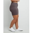 thumbnail image 2 of Hanes Just My Size Women's Stretch Jersey Bike Shorts, 9" (Plus ) Charcoal Heather 5X, 2 of 7