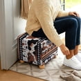 thumbnail image 3 of TSOVTHRID Aztec Tribal Cow Pattern Square Ottoman Cover Washable Breathable Folding Storage Stool Furniture Protector Soft Stretch Square Slipcover with Elastic Bottom, 3 of 7